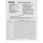 PADI Skills Evaluation Slate